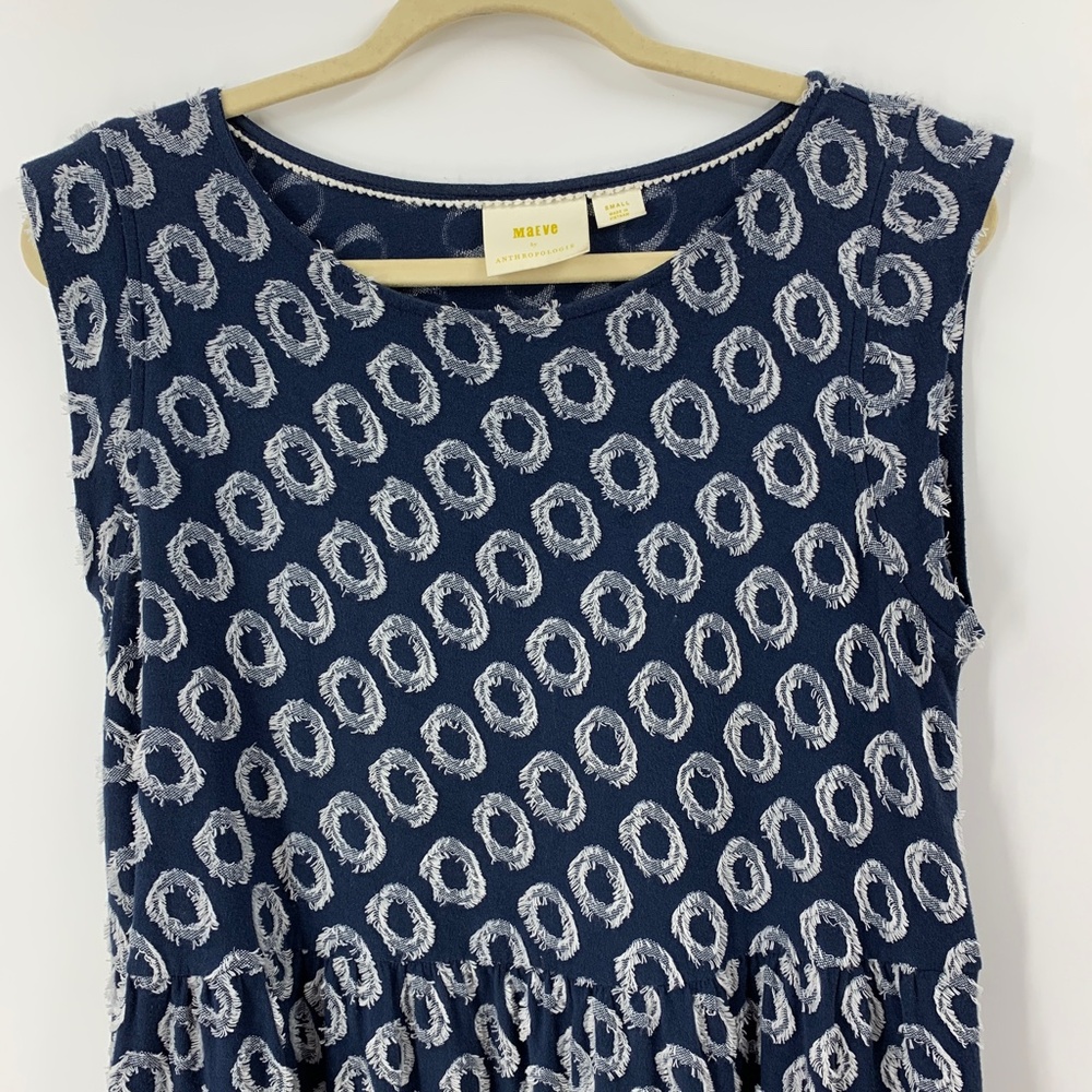 Maeve by Anthropologie Lisanne Textured Circle Babydoll Dress Sz S - Picture 5 of 16